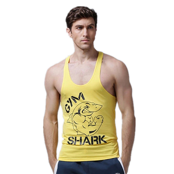 Tank Top Men Gym-shark Bodybuilding and Fitness